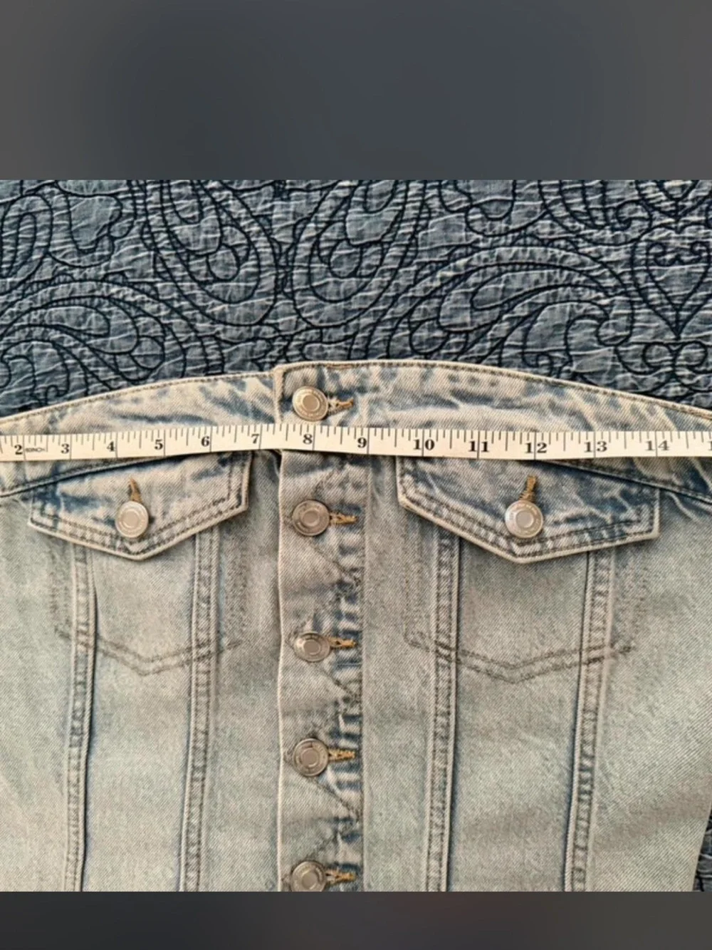 Cotton On Light Blue Denim Strapless Corset Top - Picture 3 of 8